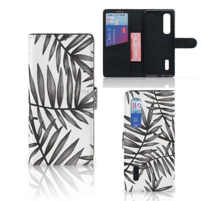 OPPO Find X2 Pro Hoesje Leaves Grey OPPO Find X2 Pro Hoesje Leaves Grey