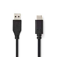 USB-Kabel | USB 3.2 Gen 2 | USB-A Male | USB-CT Male | 10 Gbps | Vernikkeld | 1.00 m | Rond | PVC | Zwart | Polybag - thumbnail