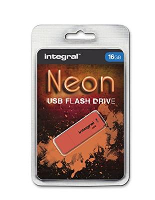 Integral Neon USB 2.0 stick, 16 GB, oranje