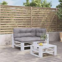 Palletkussens 3 st stof grijs - thumbnail