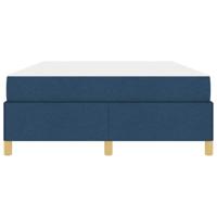 Boxspring bed Blauw en Marineblauw en Wit 140 x 200 cm Stof - thumbnail