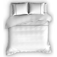 Flanellen Dekbedovertrek Duchesse Wit/Antraciet-260x200/220 - thumbnail