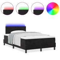Boxspring bed met matras Zwart 120 x 190 cm Fluweel - thumbnail