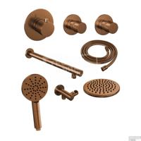 Brauer Copper Edition Thermostatische Regendoucheset Inbouw - Hoofddouche 20 cm - Rechte Wandarm - Handdouche 3 Standen - Doucheslang - Wandaansluitbocht - thumbnail
