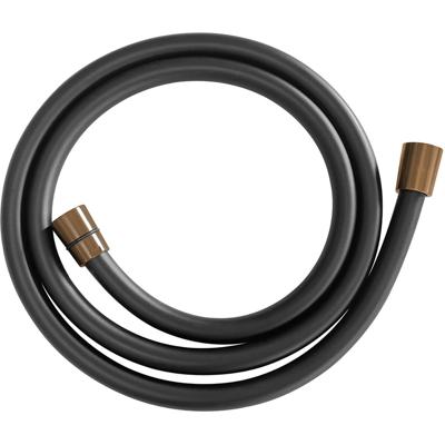 Wiesbaden Doucheslang - Kunststof - 150cm - Mat Zwart/Geborsteld Brons Koper