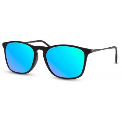 CWI zonnebril heren wayfarer cat.3 zwart/blauw (CWI491)