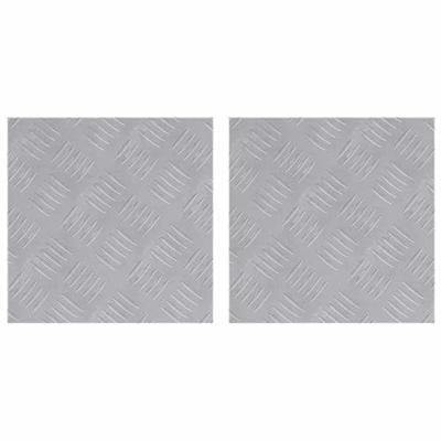 VidaXL Trap tread vierkant 2 pcs zilver 30 x 30 cm aluminium