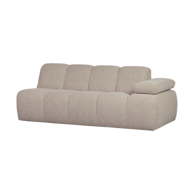 Woood Mojo 2-zits bank arm rechts bouclé Beige Melange