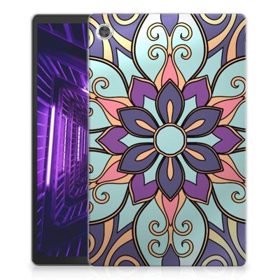 Lenovo Tab M10 Plus | Siliconen hoesje | Purple Flower Lenovo Tab M10 Plus | Siliconen hoesje | Purple Flower