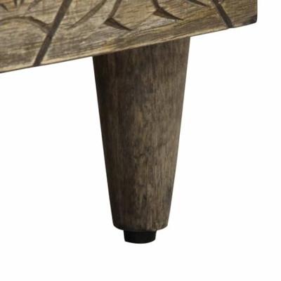 Nachtkastjes 2 st 40x33x46 cm massief mangohout lichtgrijs