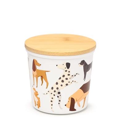 Barks Hond Set van 2 RPET en Bamboe Voorraadpotten S/M