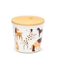 Barks Hond Set van 2 RPET en Bamboe Voorraadpotten S/M - thumbnail