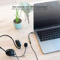 Adapter USB-C naar Jack 3.5 mm NANOCABLE 10.24.1204 11 cm Grijs - thumbnail