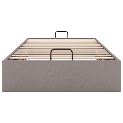 Bedframe zonder matras 90x200 cm stof taupe