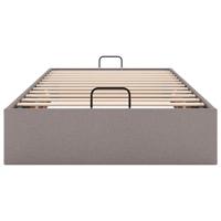 Bedframe zonder matras 90x200 cm stof taupe - thumbnail