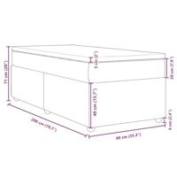 Boxspring met matras stof donkerbruin 90x200 cm - thumbnail