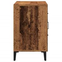 Dressoir 100x36x60 cm bewerkt hout oud houtkleurig - thumbnail