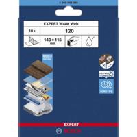 Bosch Accessories 2608902385 2608902385 Schuurblad Korrelgrootte (num) 120 (l x b) 140 mm x 115 mm 10 stuk(s) - thumbnail
