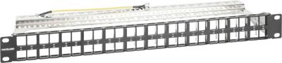 Intellinet 48-Port Patchpanel geschirmt und unbestückt 1 HE schwarz für Keystone-Jacks Patchpaneel 483 mm (19) Zonder connectoren 1 HE Zwart Niet ingericht