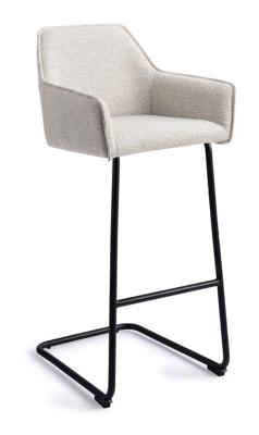 Jesper Home Barkruk 'Hofu' Arch Black, kleur Checkers Charm (zithoogte 75cm)