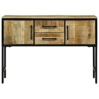 Wandtafel met lade Bruin 100 x 35 x 70 cm massief mangohout - thumbnail