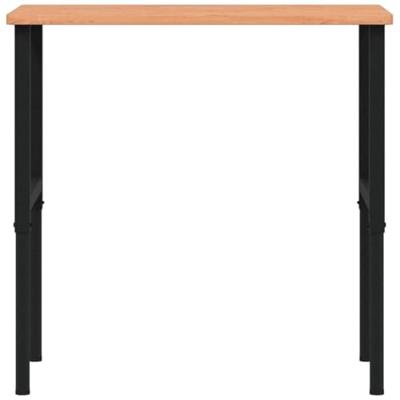 Werkbank rechthoekig 100x60x(71,5-98) cm massief beukenhout