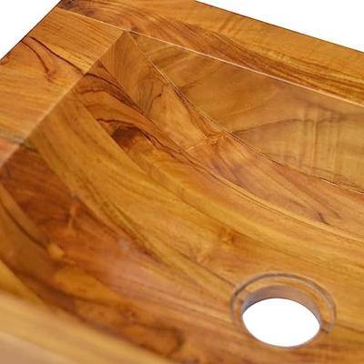 VidaXL Wastafel 50x35x10 cm massief teakhout