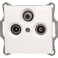 KOPP - Televisie/Radio/Satelliet Contactdoos - Wandcontactdoos Coax - Paris HK05 - Inbouw - Arctic Glans Wit - thumbnail