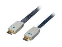 High Speed HDMI kabel met Ethernet Plat HDMI-Connector - HDMI-Connector 20.0 m Blauw - thumbnail