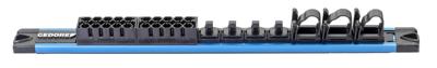 Gedore Dopsleutelrail Magnetisch | 1/4" | Voor 10 Doppen | Leeg - 3520757 Gedore Dopsleutelrail Magnetisch | 1/4" | Voor 10 Doppen | Leeg - 3520757