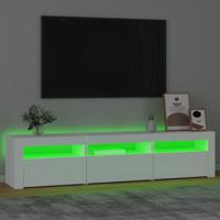 Tv-meubel met LED-verlichting 180x35x40 cm wit - thumbnail
