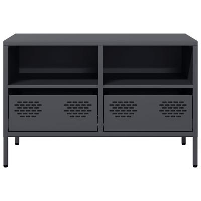 Tv-meubel 202x39x43,5 cm koudgewalst staal antracietkleurig