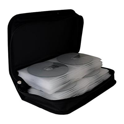MediaRange CD-tas 96 CDs/DVDs/Blu-rays Nylon Zwart 1 stuk(s) (b x h x d) 28.9 x 8.8 x 16.8 mm BOX55