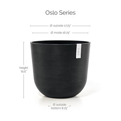 Ecopots Oslo Donkergrijs Ø45cm x H39,2 cm