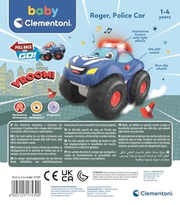 Clementoni Baby Politie Auto Roger + Licht en Geluid