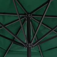 VidaXL Parasol met aluminium paal 600 cm groen - thumbnail