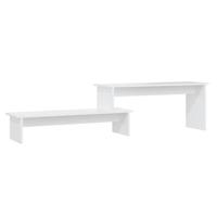 VidaXL Tv-meubel 180x30x43 cm bewerkt hout wit - thumbnail