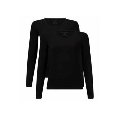 2-pak shirts dames - Lange Mouw - Lara - Bamboe vrouwen ondershirt ronde hals