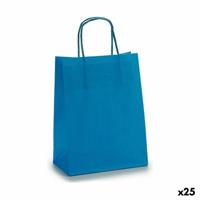 Papieren Zak 18 x 8 x 31 cm Blauw (25 Stuks) - thumbnail