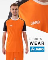 JAKO 4224 Shirt Iconic Km - Fluo Oranje/Zwart - 3XL - thumbnail