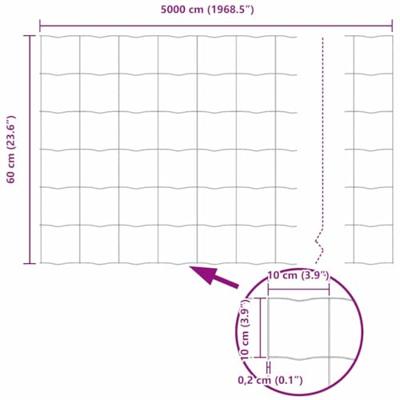 Euro Hek Grijs 0.6 x 50 m PVC-gecoat ijzer