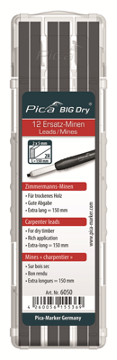 Pica Vullingenset | 12x grafiet 2H | droog hout | Big Dry 6050 | 12 stiften / set | 1 stuk - 6050 - 6050 Pica Vullingenset | 12x grafiet 2H | droog hout | Big Dry 6050 | 12 stiften / set | 1 stuk - 6050 - 6050