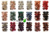 16 Kerstballen glas glans-mat diameter 8cm nacht blauw KSD - Ksd - thumbnail