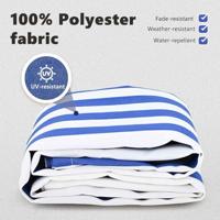 VidaXL Zonnescherm vervangingen blauw en wit 1000 x 160 cm - thumbnail