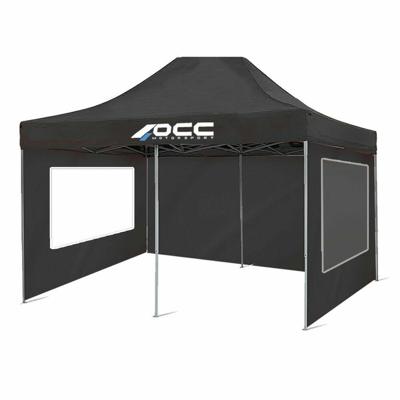 Tentmuur OCC Motorsport OCCCARP33 Zwart Oxford 420D 6 x 2 m Venster