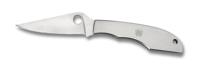 Spyderco Grasshopper Silver Sandvik 12C27 Pe Zakmes Metaal - thumbnail