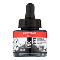 Amsterdam All Acrylics Amsterdam • acrylinkt fles 30 ml oxydzwart 735 - thumbnail