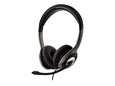 V7 HU521 Deluxe USB Stereo Hoofdtelefoon met Microfoon Zwart/Grijs