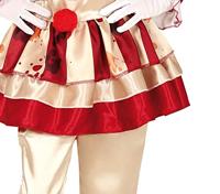 Enge Clown Kostuum Meisje Goud/Rood - thumbnail