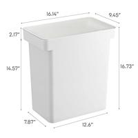 Yamazaki 5617 TOWER Voedingscontainer voor huisdieren (12 KG), wit, polypropyleen/ABS-hars/POM-hars/siliconen, minimalistisch, 41 x 24 x 42,5 cm - thumbnail